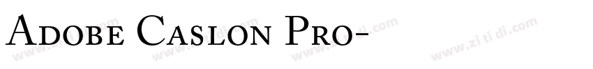 Adobe Caslon Pro字体转换